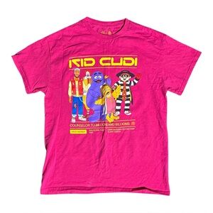 McDonalds x Kid Cudi Tour Tee Shirt Pink Magenta